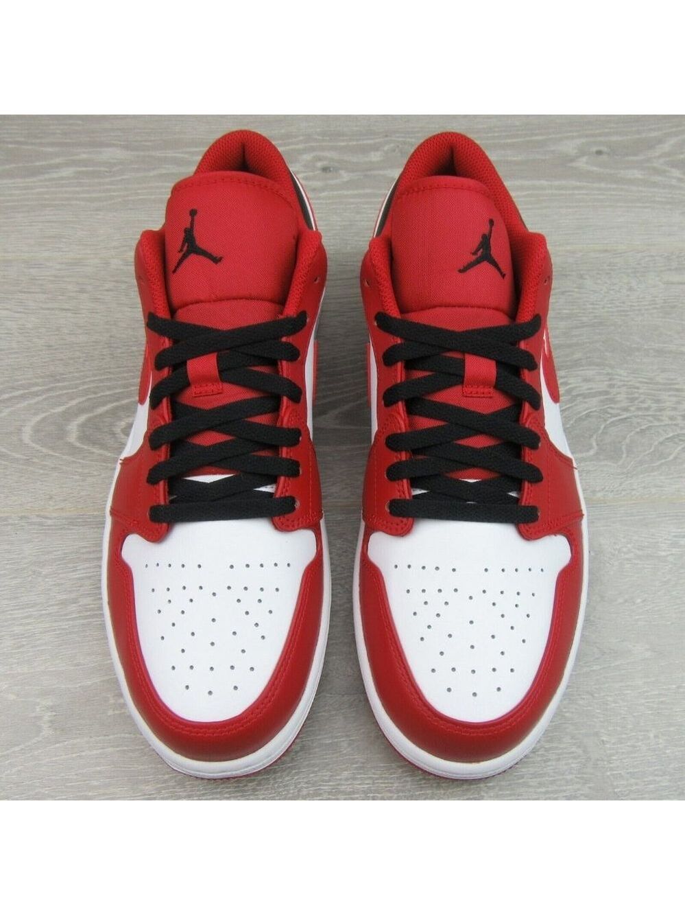 Air Jordan 1 Low Bulls Black Gym Red Shoes Mens Size 13 NEW - Picture 6 of 14